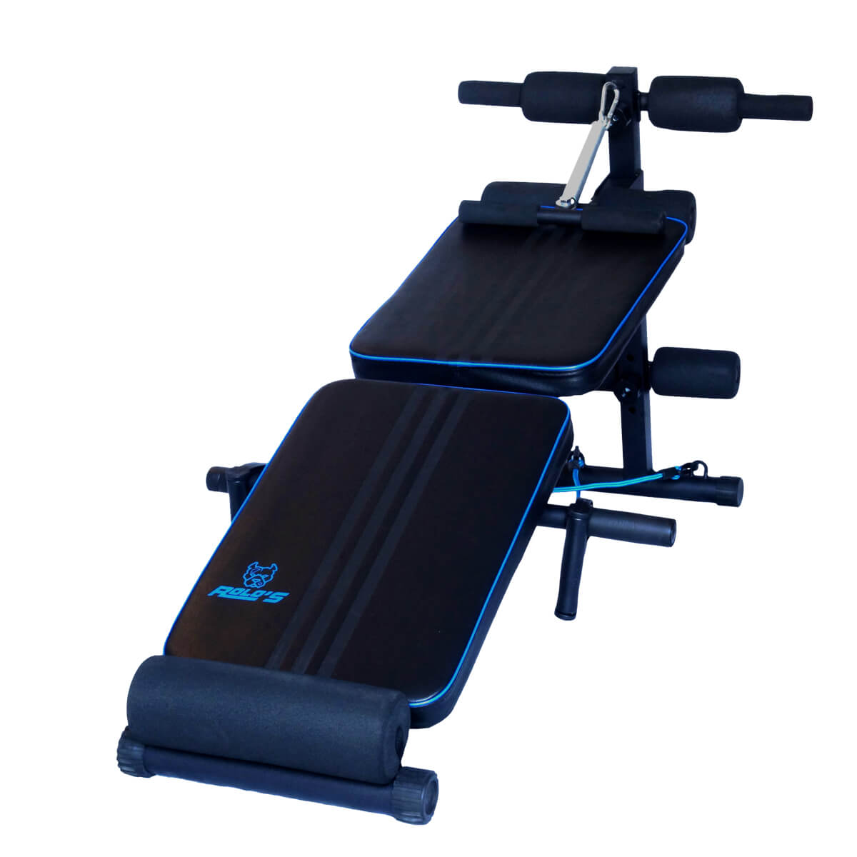 Banca Abdominales Multifuncional Plegable con Elásticos - Rolo´s Home Gym –  Venta de Artículos para ejercicios y fitness