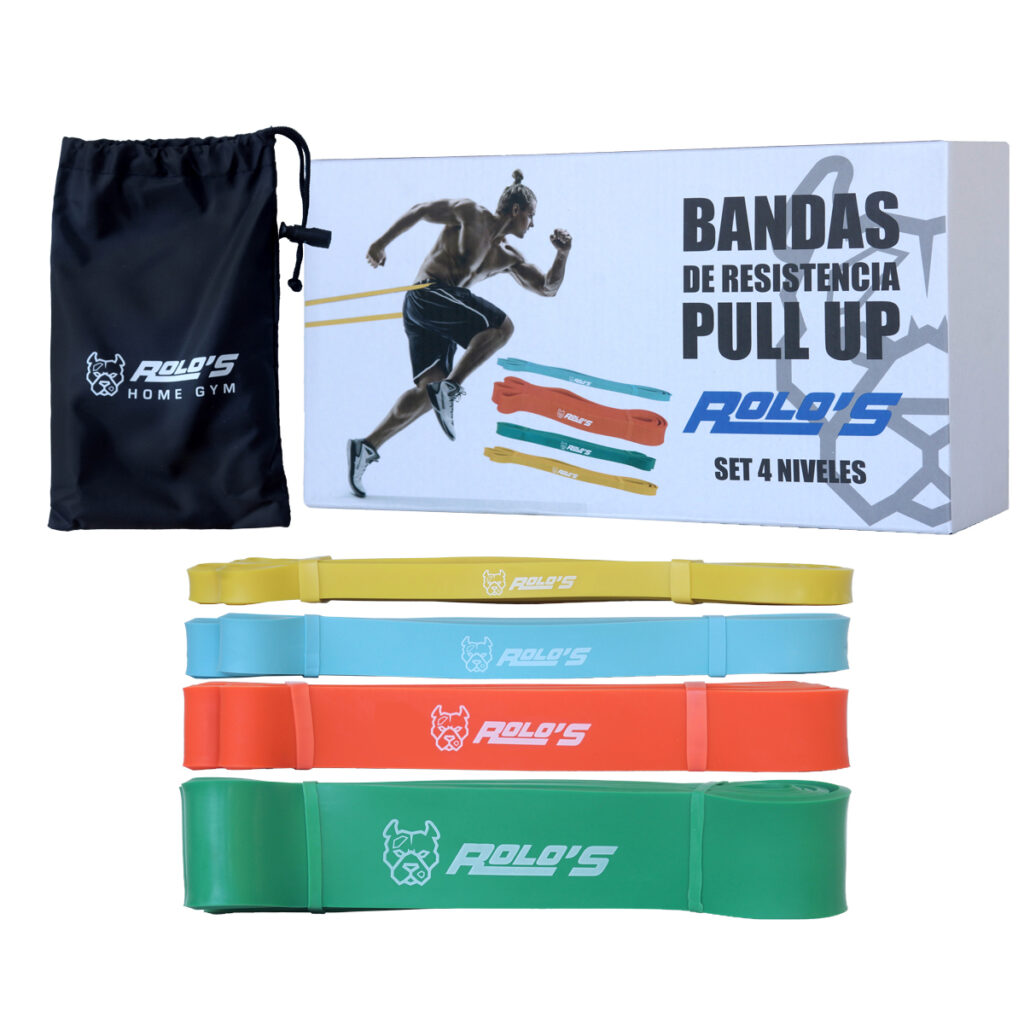 Bandas De Resistencia Pull Up Set 4 Niveles Colores Rolo´s Home Gym Venta De Artículos Para 3184